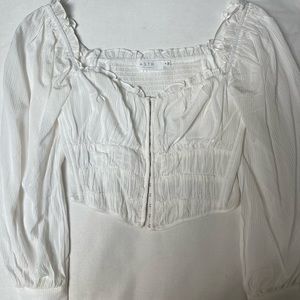 ASTR the label white corset top. White flowy top, spring and summer top